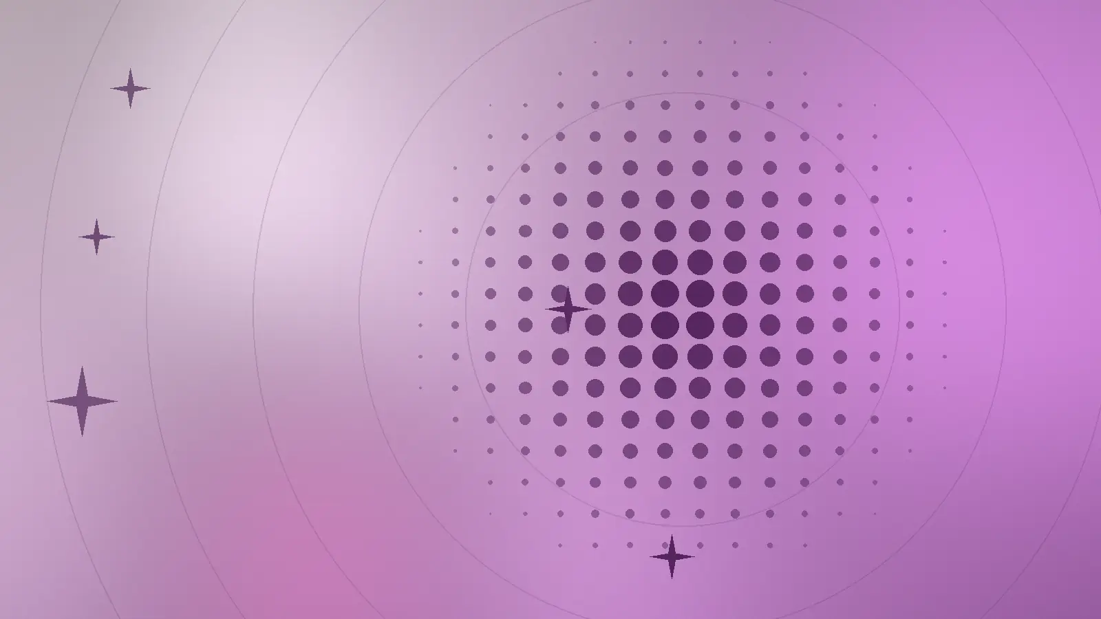 Abstrakt illustrasjon med små prikker i blush og plomme som illustrerer akne, kviser og tette porer