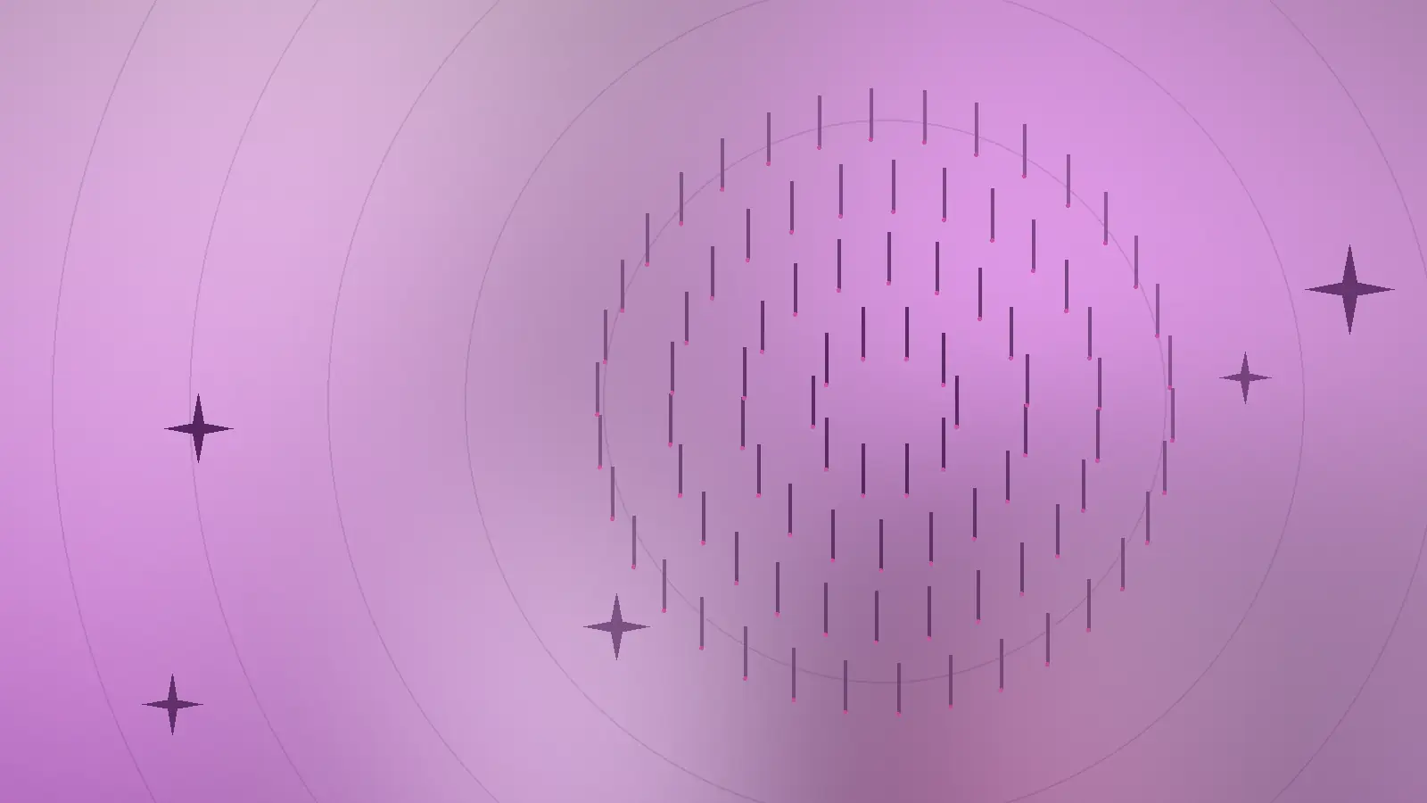 Abstrakt illustrasjon med fine nåler i lys blush som viser mesoterapi og mikroinjeksjoner i huden