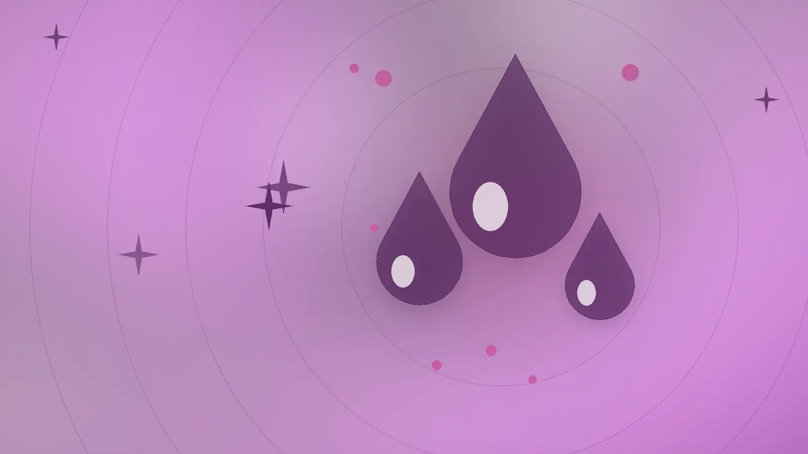 Abstrakt illustrasjon av dråper i lys blush som symboliserer fuktighet fra ZO Hydrating Crème og andre fuktighetskremer